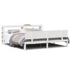 vidaXL Estructura de cama con cabecero sin colch&oacute;n blanco 180x200 cm