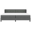 vidaXL Cama tipo Box Spring con colch&oacute;n Gris oscuro 200 x 200 cm tela