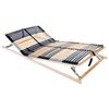 vidaXL Somier de lamas Marr&oacute;n 140 x 190 cm Madera de Haya S&oacute;lida