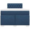 vidaXL Cama box spring con colch&oacute;n tela azul 120x190 cm