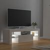 vidaXL Mueble de TV con luces LED blanco brillante 120x35x40 cm