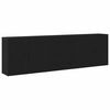 vidaXL Aparador Roble Negro 240 x 33 x 70 cm Madera de ingenier&iacute;a