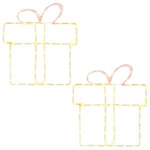 vidaXL Luces de silueta de Navidad para ventana LOVIISA 2 uds. 160 LED