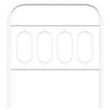 vidaXL Cabecero de repuesto de metal blanco 80 cm