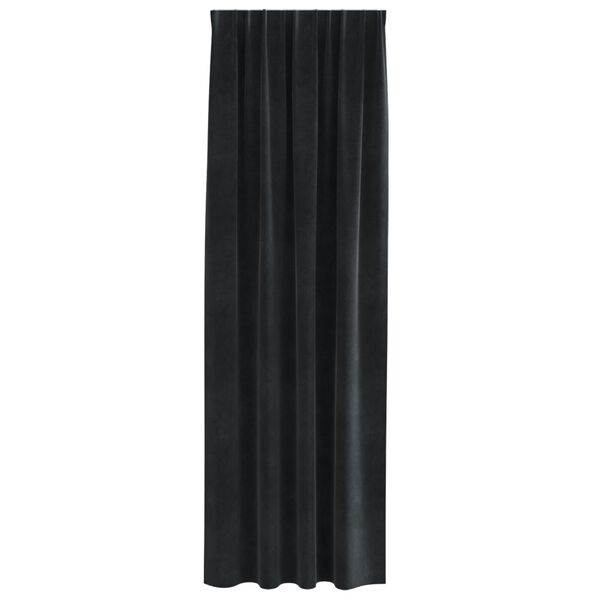 vidaXL Cortinas opacas 2 pcs Negro 140 x 225 cm Terciopelo