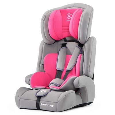 Kinderkraft Silla de bebé para coche COMFORT UP 1+2+3 gris y rosa