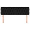 vidaXL Cabeceros 2 unidades tela negro 72x7x78/88 cm