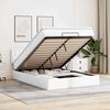vidaXL Cama otomana colchón&LED cuero sintético blanco puro 140x190cm