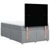 vidaXL Cama box spring con colch&oacute;n tela gris claro 120x190 cm