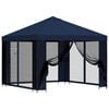 vidaXL Gazebo de jard&iacute;n con paredes laterales 3 x 3 m Azul