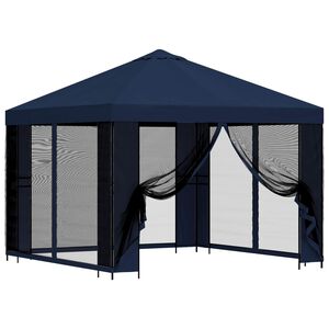 vidaXL Gazebo de jard&iacute;n con paredes laterales 3 x 3 m Azul