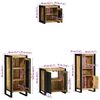 vidaXL Juego de muebles de ba&ntilde;o con caj&oacute;n 4 pcs Madera de mango maciza