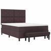 vidaXL Cama tipo Box Spring Marr&oacute;n Oscuro 160 x 200 cm tela
