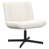 vidaXL Silla giratoria Crema 63 x 75 x 76 cm Piel de oveja