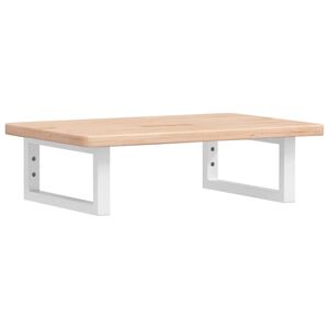 vidaXL Estante de lavabo de pared de acero y madera maciza de roble