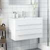 vidaXL Mueble de ba&ntilde;o con lavabo integrado blanco