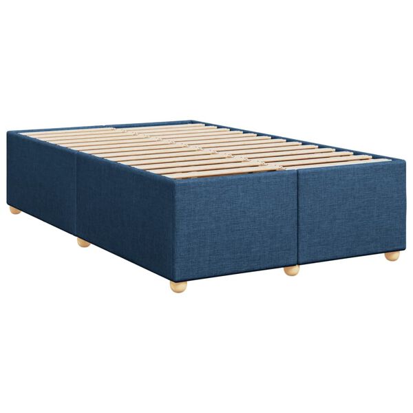vidaXL Estructura de cama sin colch&oacute;n tela azul 120x200 cm
