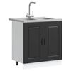 vidaXL Mueble de Cocina con puerta Kalmar Negro 80 x 46 x 81,5 cm