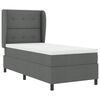 vidaXL Cama tipo Box Spring con colch&oacute;n Gris oscuro 90 x 200 cm tela