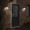 vidaXL Lámparas de pared LED de exterior 2 uds aluminio fundido negro