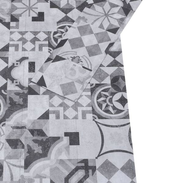 vidaXL Lamas para suelo no autoadhesivas PVC estampado gris 5,26m² 2mm