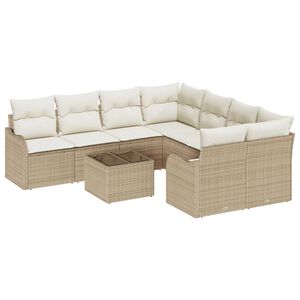 vidaXL Conjunto de sof&aacute; de jard&iacute;n 9 uds. 8-N&uacute;mero de plazas