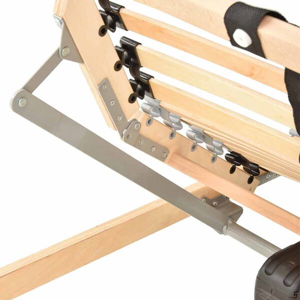 vidaXL Somier de lamas Marrón 100 x 190 cm Madera de Haya Sólida