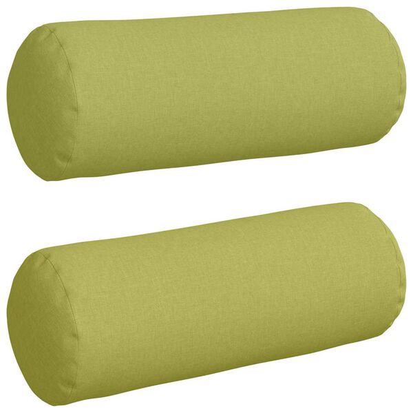 vidaXL Cojines Bolster 2 pcs Verde claro Ø 25 x 70 cm tela