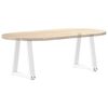 vidaXL Patas para mesa de centro en forma de V (2 unidades), color blanco, 38 x (42-43,3) cm, acero