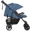 vidaXL Carrito para gemelos de acero azul marino