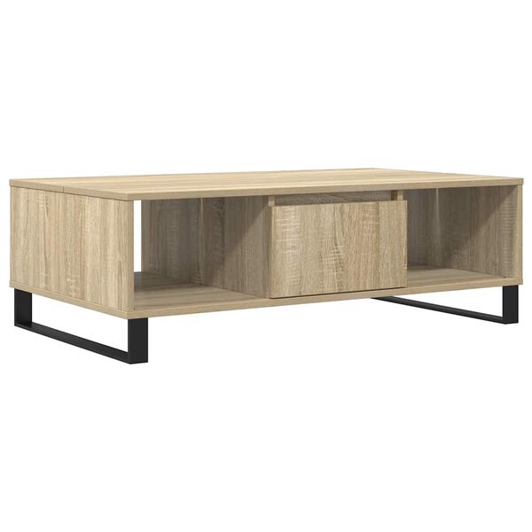 vidaXL Mesa de centro madera de ingeniería roble Sonoma 104x60x35 cm