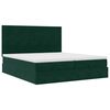 vidaXL Estructura de cama otomana colchones terciopelo verde oscuro