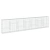 vidaXL Cesta de gaviones con cubierta hierro galvanizado 700x50x150 cm