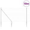 vidaXL Valla con Poste Plateado 1 x 10 m Acero