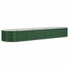 vidaXL Jardinera arriate acero galvanizado verde 296x80x36 cm