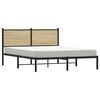 vidaXL Estructura de cama sin colchón metal roble Sonoma 137x190 cm