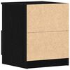 vidaXL Armario de Noche con caj&oacute;n 2 pcs Roble Negro 40 x 40 x 50 cm