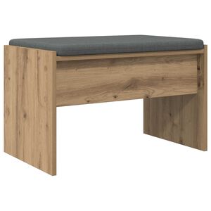 vidaXL Banco de entrada Roble artisan 63 x 38 x 40 cm