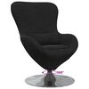 vidaXL Sill&oacute;n huevo Negro Terciopelo