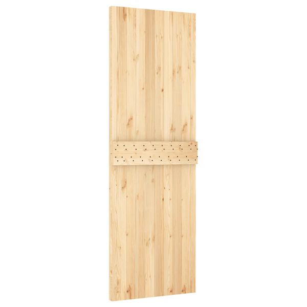 vidaXL Puerta corredera con herrajes madera maciza de pino 70x210 cm