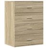 vidaXL Aparador de madera de ingenier&iacute;a roble Sonoma 60x39x80 cm