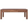 vidaXL Mesa de centro de madera maciza de teca 110x60x40 cm