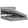 vidaXL Cama con almacenamiento y colch&oacute;n Gris Claro 180 x 200 cm tela
