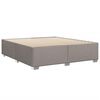 vidaXL Cama box spring con colch&oacute;n tela gris taupe 180x200 cm