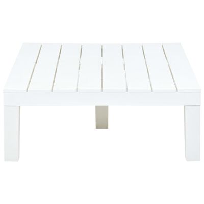 vidaXL Juego de muebles de jardín 3 piezas plástico blanco