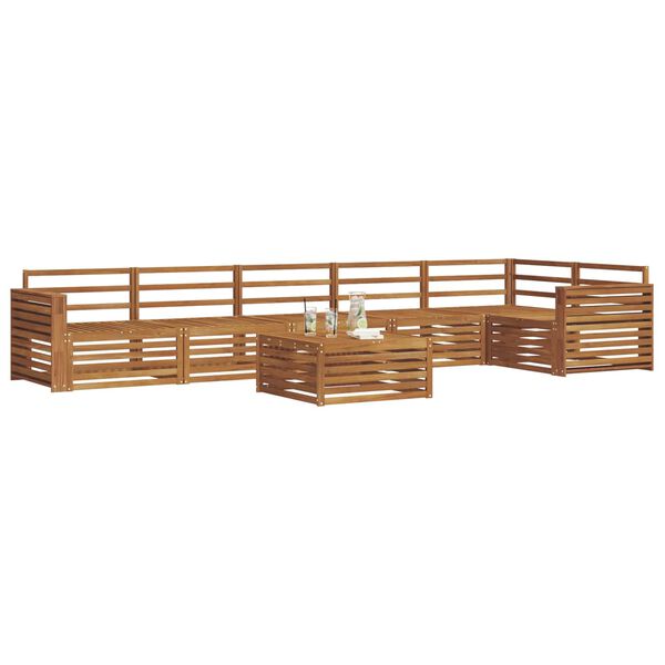 vidaXL Conjunto de sof&aacute;s de exterior 7 pcs Natural