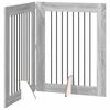 vidaXL Puerta para perros plegable con soportes 2 pcs Gris Sonoma