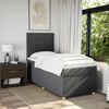 vidaXL Cama box spring con colch&oacute;n tela gris oscuro 90x190 cm