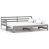 vidaXL Sof&aacute; cama extra&iacute;ble sin colch&oacute;n gris 2x(90x200) cm
