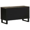 vidaXL Mueble de TV madera maciza de mango negro 80x33x46 cm